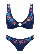 Oceanus Pearl Tide Multi-color Bikini Bottom