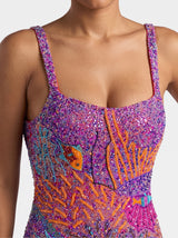 Lilac Coral Muse Mini Dress