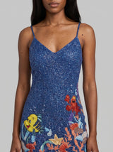 Disney | Oceanus Neptune Thin Strap Dress in Navy