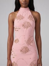 Nina Turtleneck Pink Mini Dress
