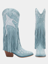Manta Ray Long Boots Blue