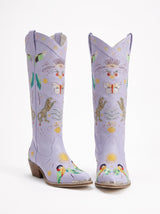 Willow Embroidered Leather Boots Multi Colour