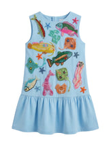 Arizona Big Ruffle Kids Dress Multi Colour