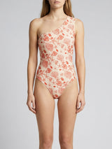 Coral Shell Starfish Nude and Red Swimsuit
