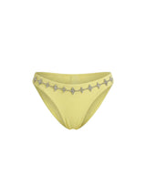 Aaliyah Embellished Bikini Bottom Yellow