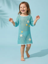 Blue Starfish Kids Crochet Dress