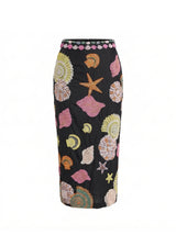 New York Hand-Embroidered Skirt Multi Colour