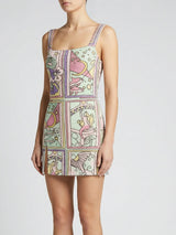 Talia Hand Beaded Multi-Coloured Crystal Party Dress in Stock