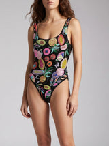 Carmensita Hand-beaded One Piece Swimsuit Black Christina Milian