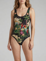 Pandora Luxe Hand Beaded Black Swimsuit