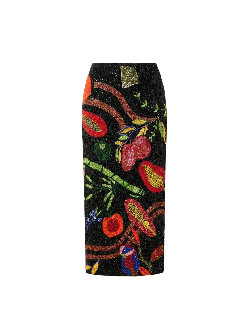 La Noche Beaded Co-ord Skirt Black Christina Milian