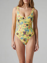 Alabama Floral Hand Embroidered One Piece Swimsuit Multi Colour