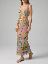 Safari Garden Beaded Maxi Dress
