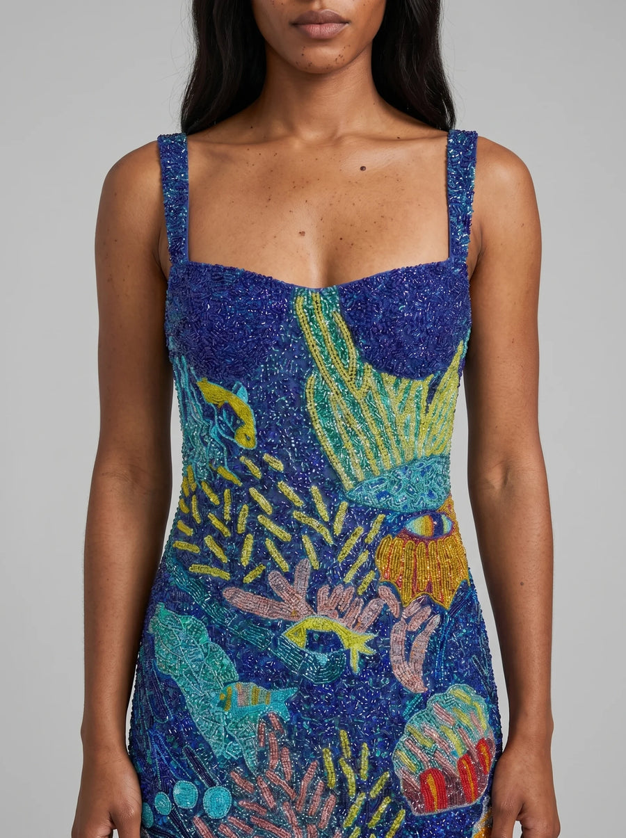 Navy Coral Muse Mini Dress