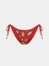 Seashell Red Hand-Beaded Bikini Red
