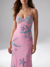 Crescent Shell Pink Long Dress