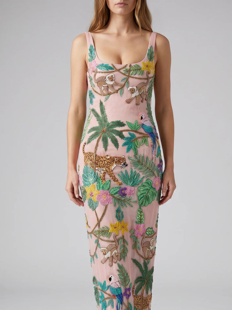 Tropica Pink Maxi Dress