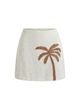 Palm Tree Gold Co Ord Skirt