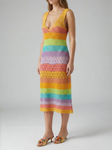 Rainbow Crochet Dress