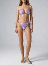 Sienna Sequin Embroidery Bikini Top Lilac