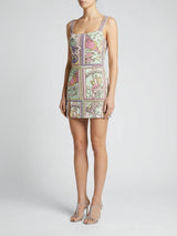 Talia Hand Beaded Multi-Coloured Crystal Party Dress in Stock