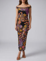 Coraline Black Sheer Maxi Dress