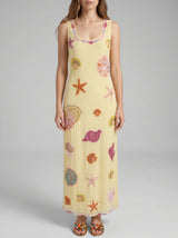 New York Bold Strapped Maxi Dress - Multi Colour