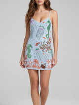 Marine Dream Light Blue Mini Dress