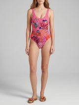 Coastal Fish Beaded Swimsuit