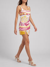 Mare Wave Pink Beaded Mini Dress