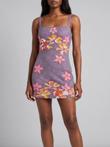 Millie Petals Lilac Mini Dress in Stock