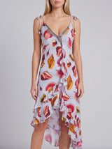 Nerissa Shell Asymmetric Midi Dress