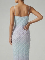 Calliope Luxury Crystal Ombre Maxi Party Dress in Stock