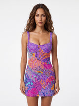 Lilac Coral Muse Mini Dress