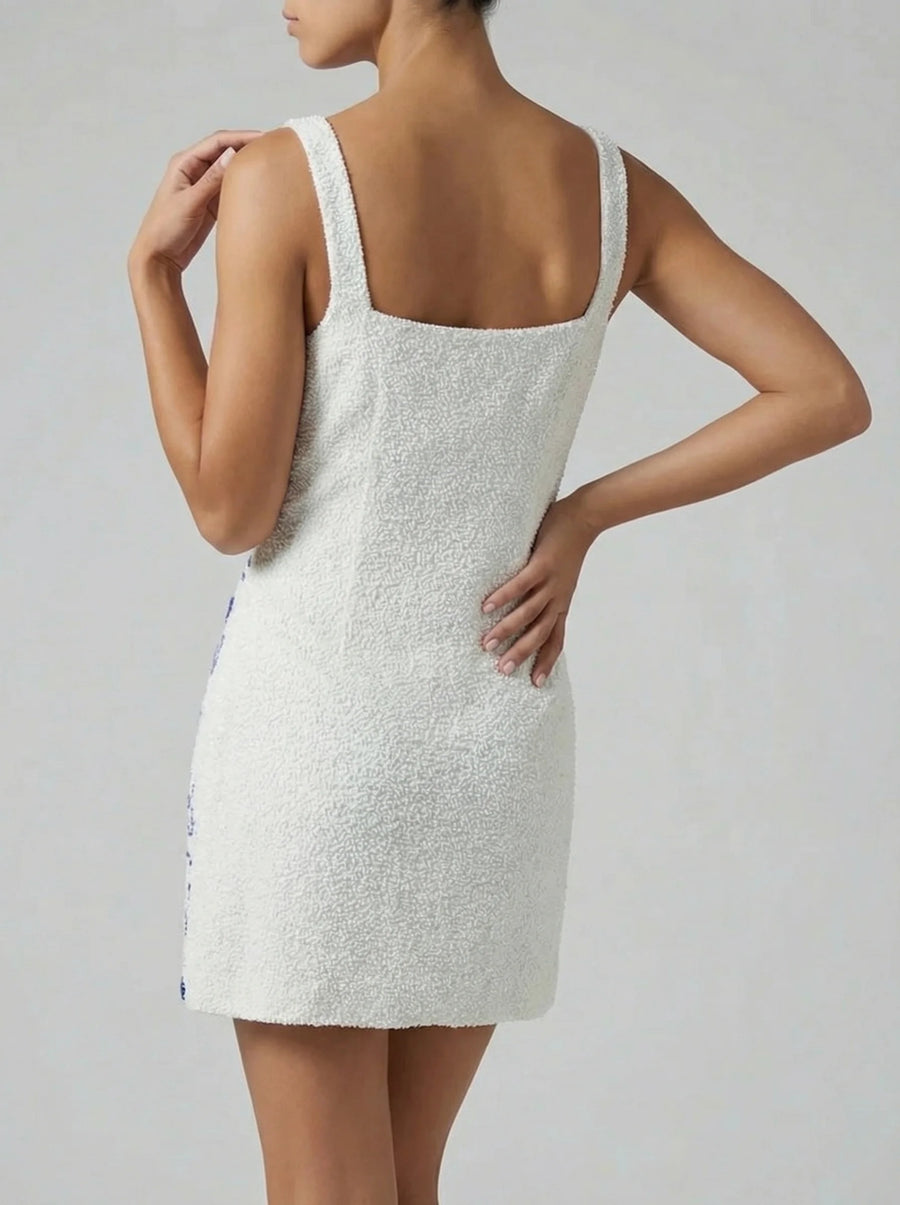 Celestial Star Mini Dress in Black and White