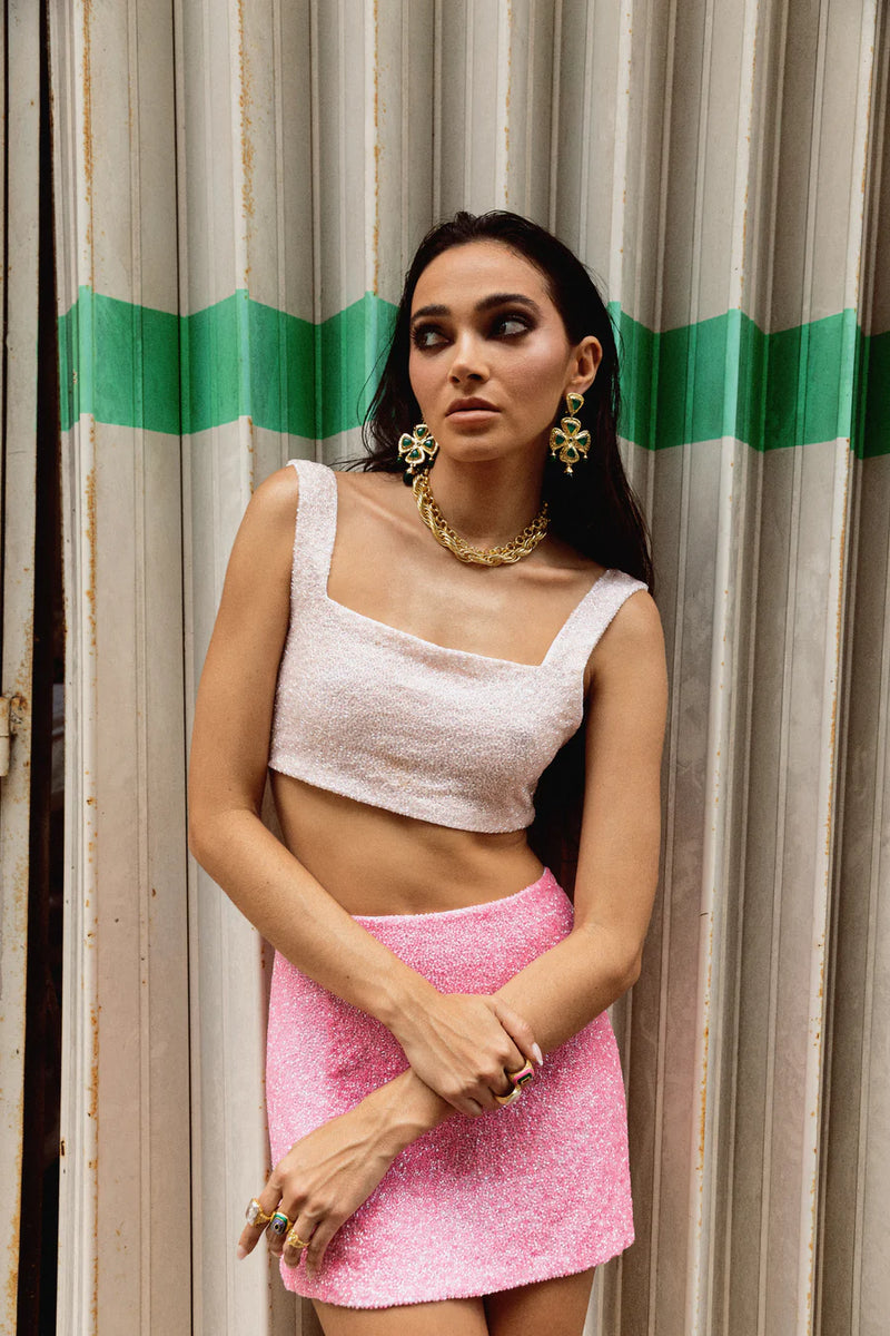 Marie Hand Beaded Co - Ord Top - Oceanus Swimwear