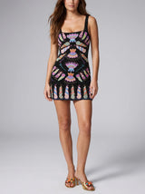 Oceanus x Zandra Rhodes Dreamy Dress Black