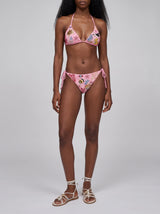 Manta Ray and Turtle Multi color Hand-Beaded Bikini Bottom