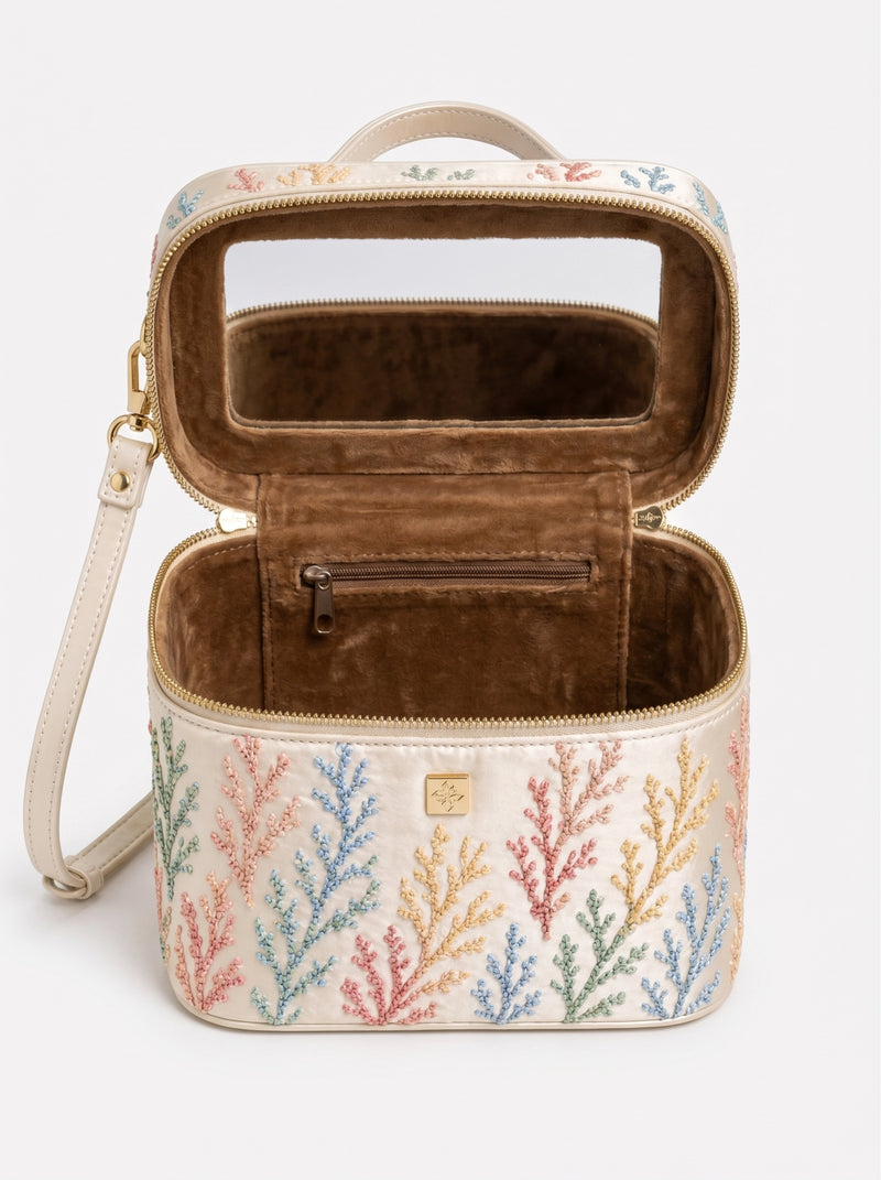 Coral Garden Vanity Bag