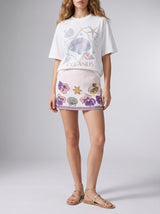 Concha T White Beaded T-Shirt