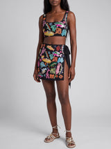 Arizona Embroidered Mini Skirt Black