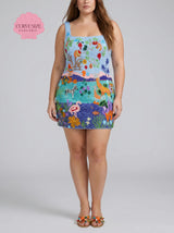 Curve Safari Lagoon Beaded Dress