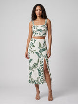 Green Leaf Co-ord Long Dress