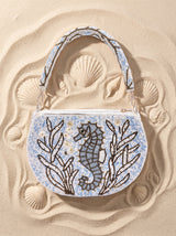 Seahorse Blue White Bag