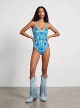 Manta Ray Long Boots Blue