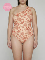 Coral Shell Starfish Nude and Red Swimsuit