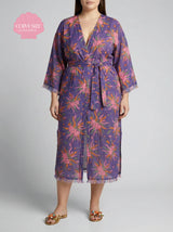 Kimono Blue Face Flower