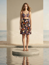 Midnight Reef Cut-Out Mini Dress