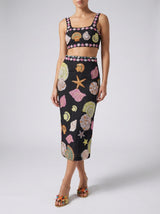 New York Hand-Embroidered Top Multi Colour