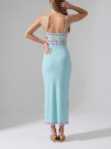 New York Strapped Dress Blue in Stock